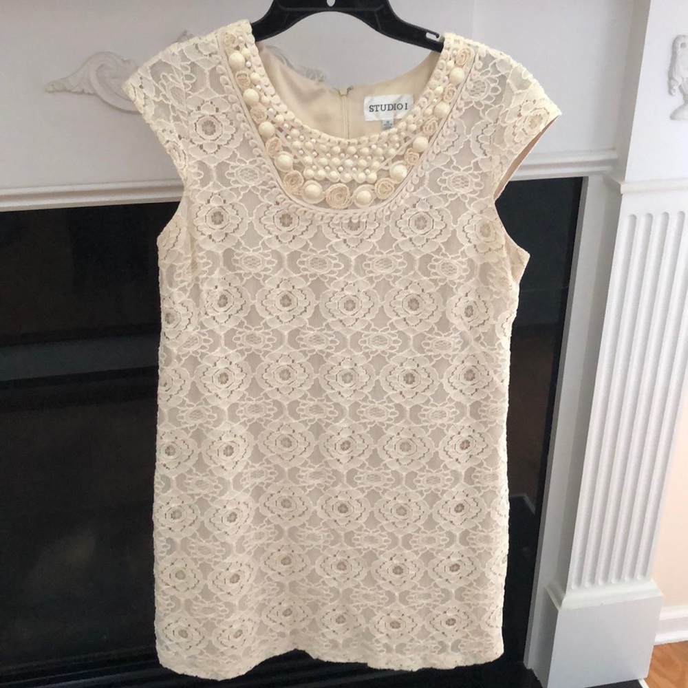 Beautiful lace dress with embellishments
